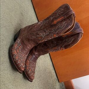 Lucchese Wings Women's Tooled Inlay Western Boot